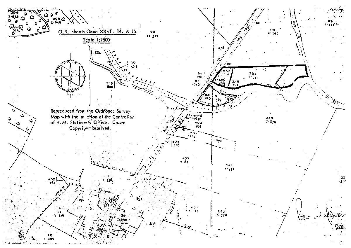 Ordinance Survey map of the site at Gosford
