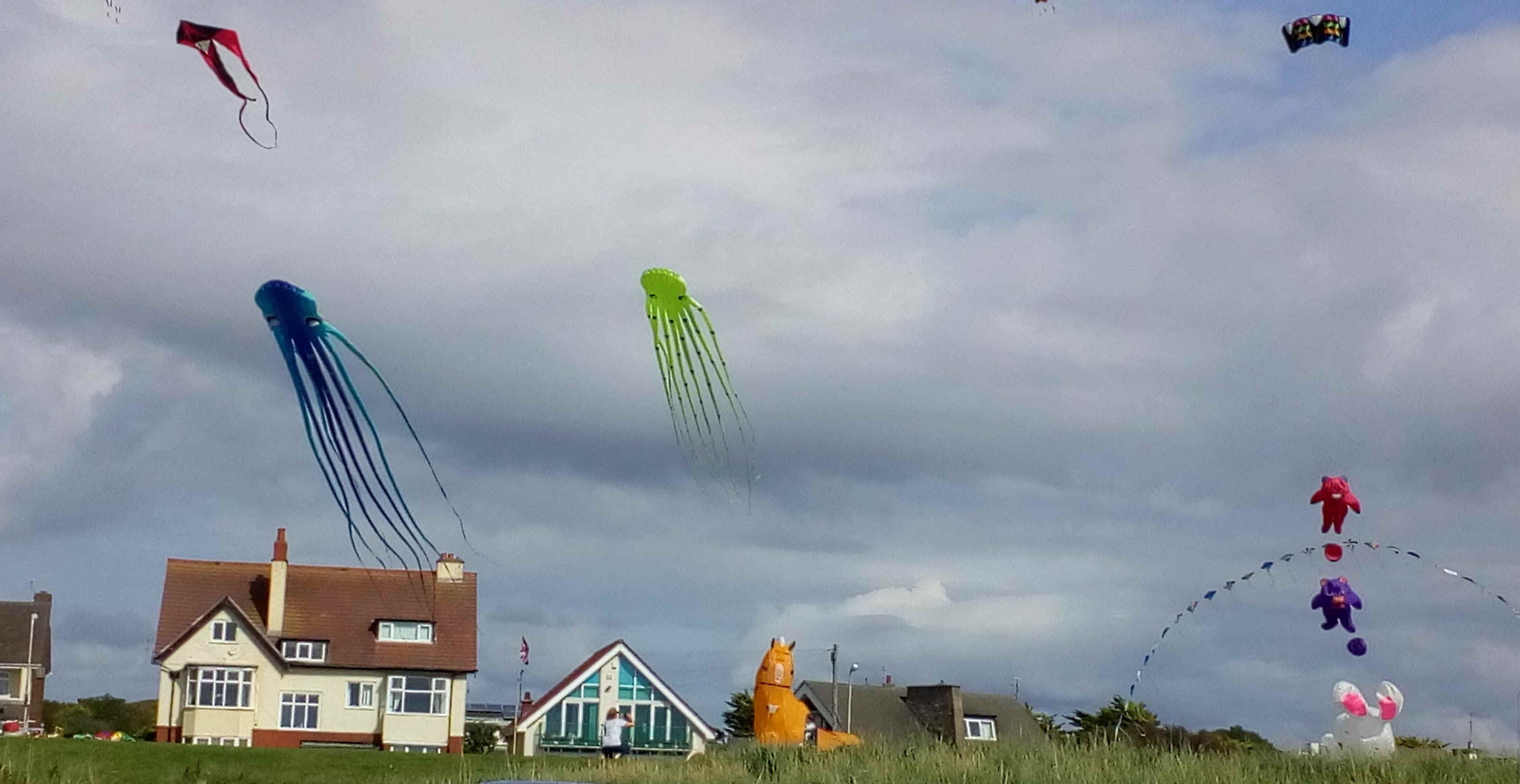 kites in the sky above Bootle sea front kites in the sky above Bootle sea front